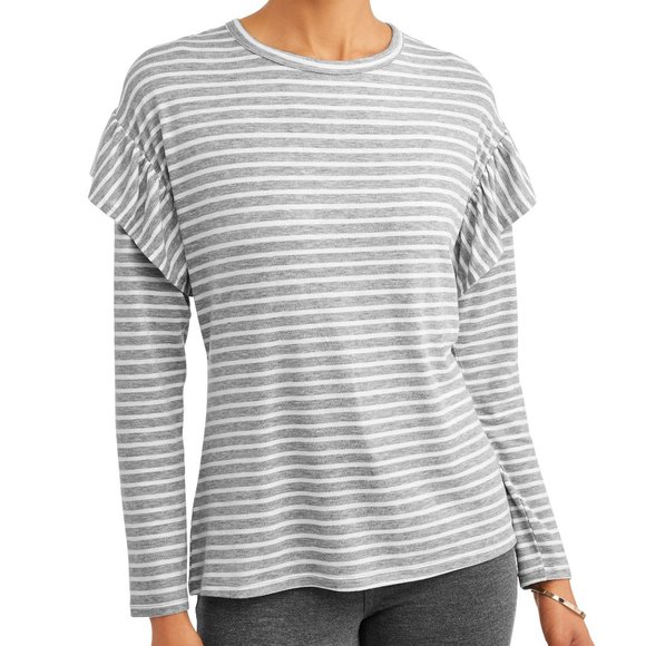 Time and Tru Tops - NWT stripes and ruffles - cute top!